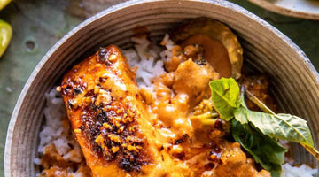 Coconut Curry Salmon with Garlic Butter