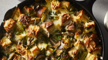 Cheesy Brussels Sprouts Morsel Pudding