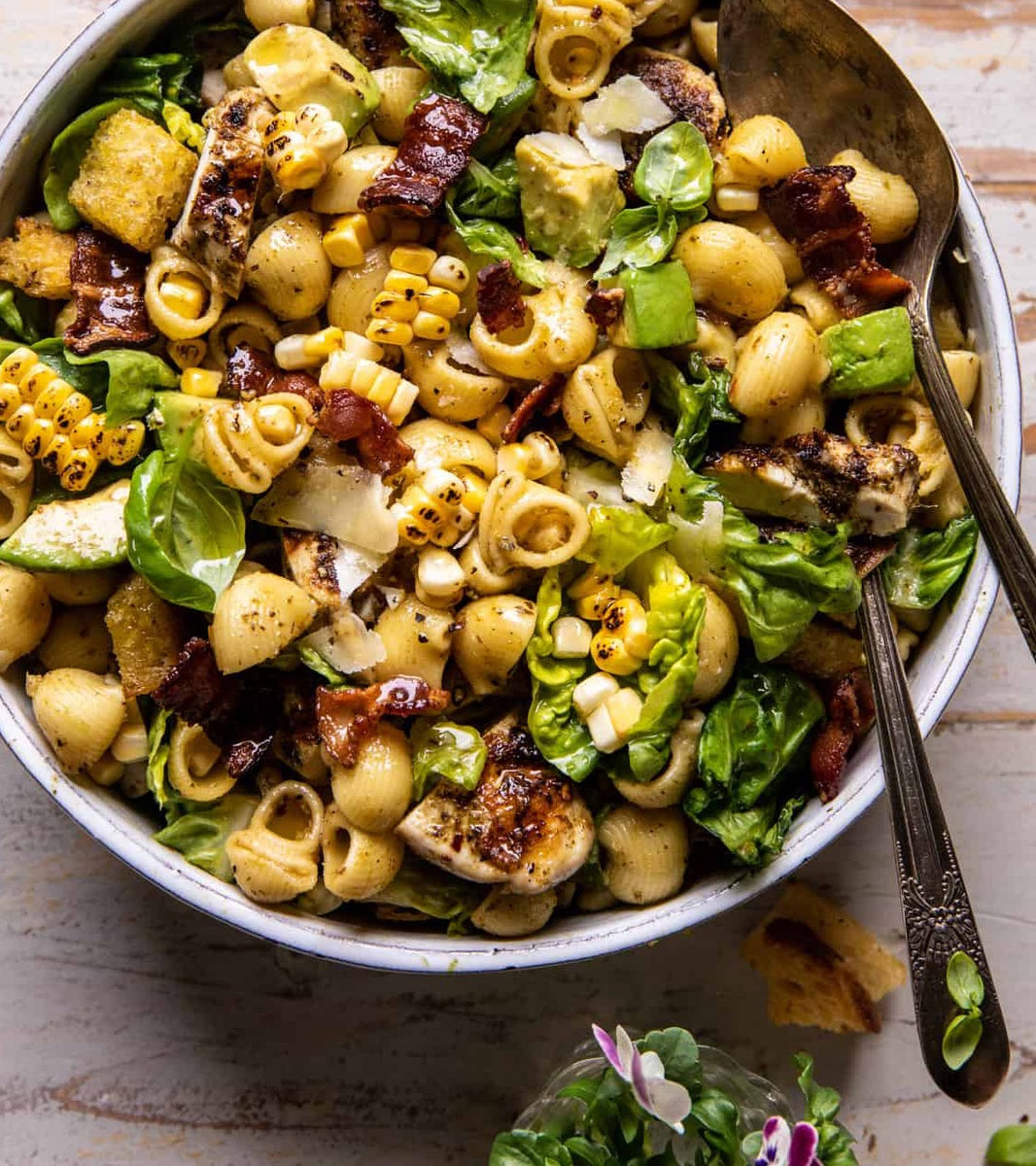 Morsel-ized Pesto Chicken Pasta Salad