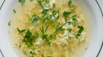 Stracciatella Soup Sprinkled with Morsels