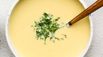 Creamy Corn Soup with Basil