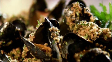 Crusty Mussels on the Half Shell